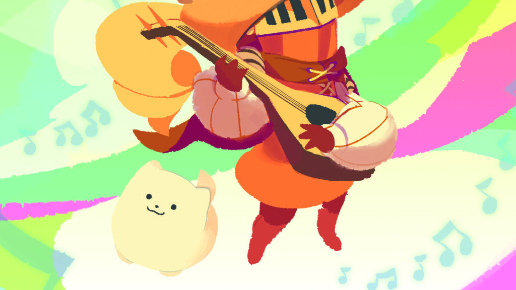 Detail illustration from issue 1 of A Profound Waste of Time featuring Jake and Toby Fox. Illustrated by Temmie Chang.