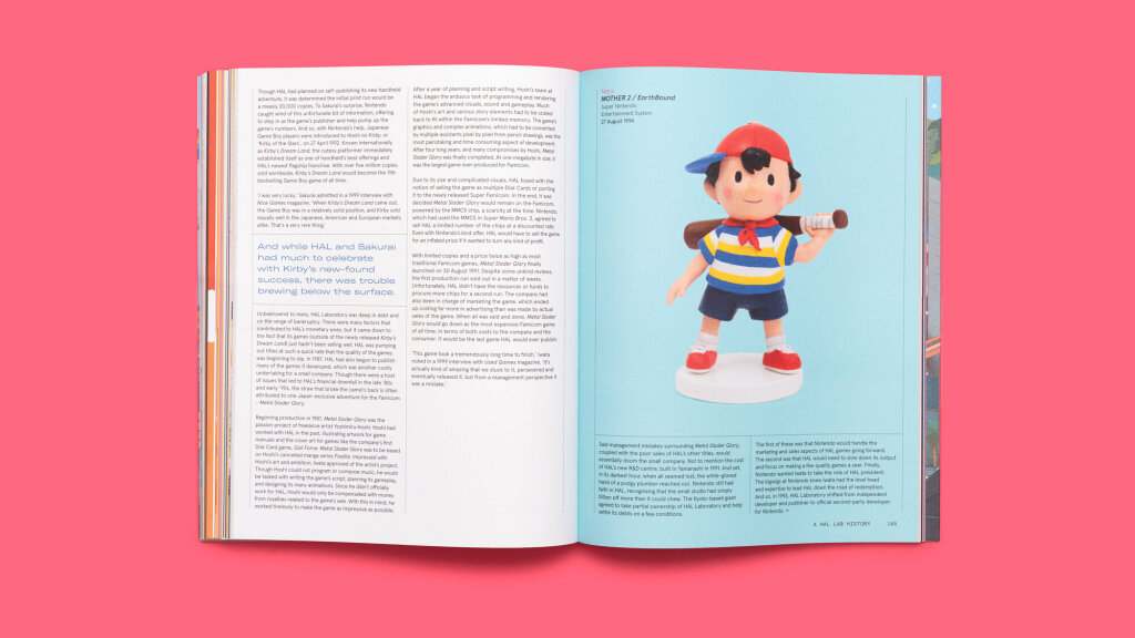 Full magazine spread from issue 2 of A Profound Waste of Time featuring the main character from the game Mother.