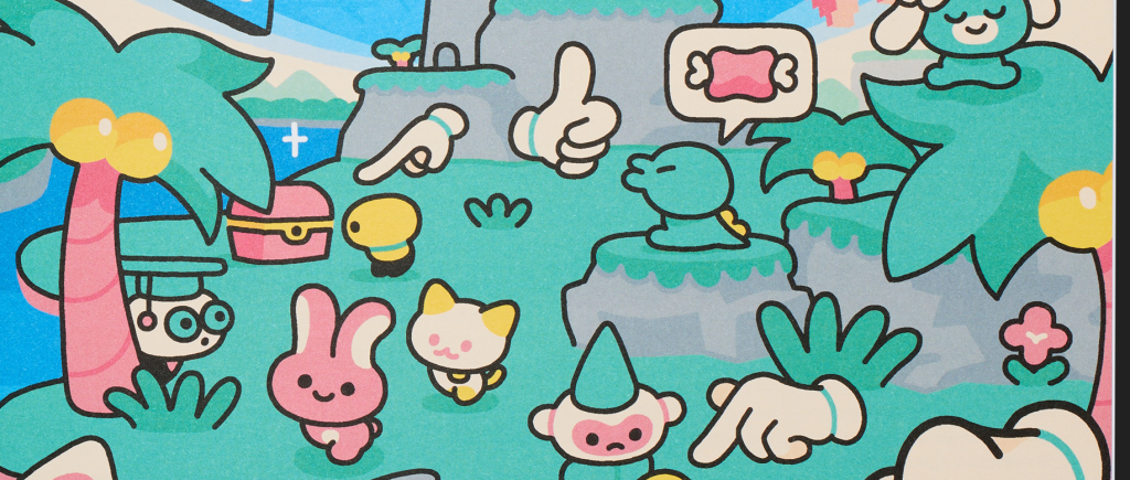 Detail illustration from Issue 4 of A Profound Waste of Time featuring cute APWOTIPAL creatures.