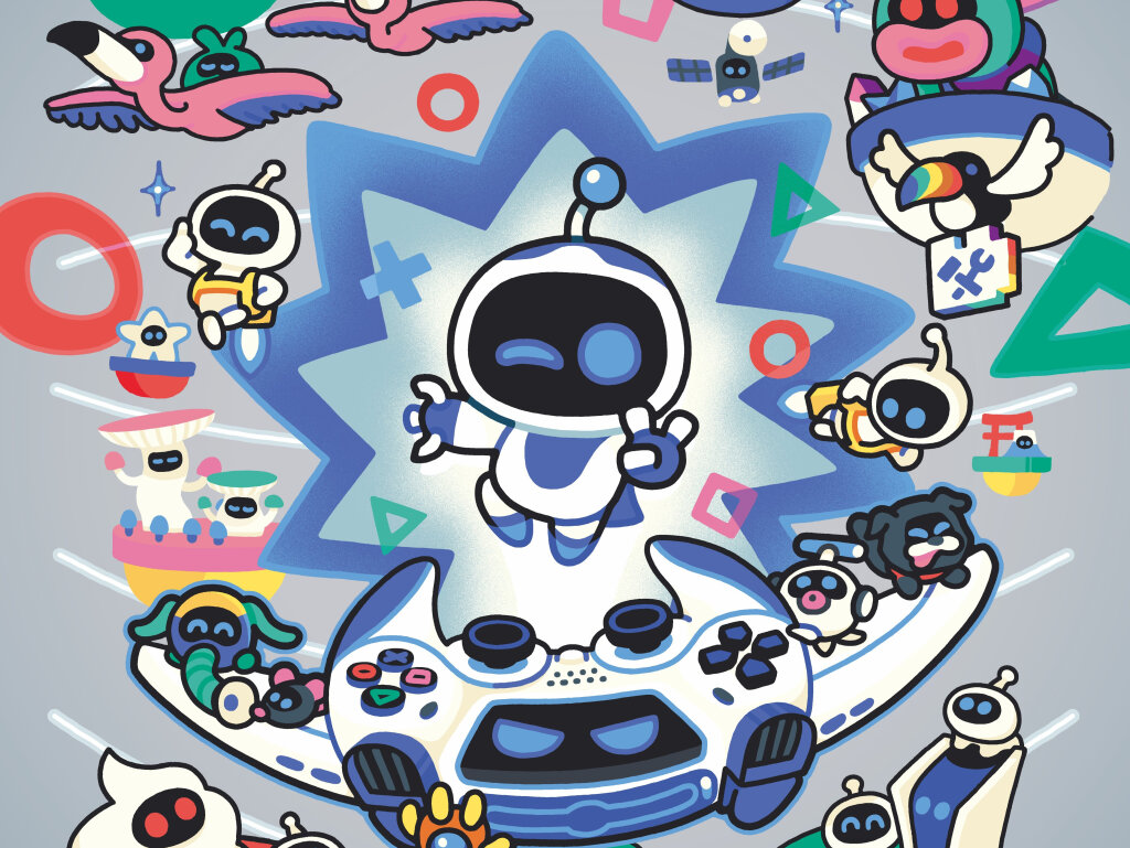 Closeup cover image of Issue 6 of A Profound Waste of Time featuring an illustration of AstroBot illustrated by error403.